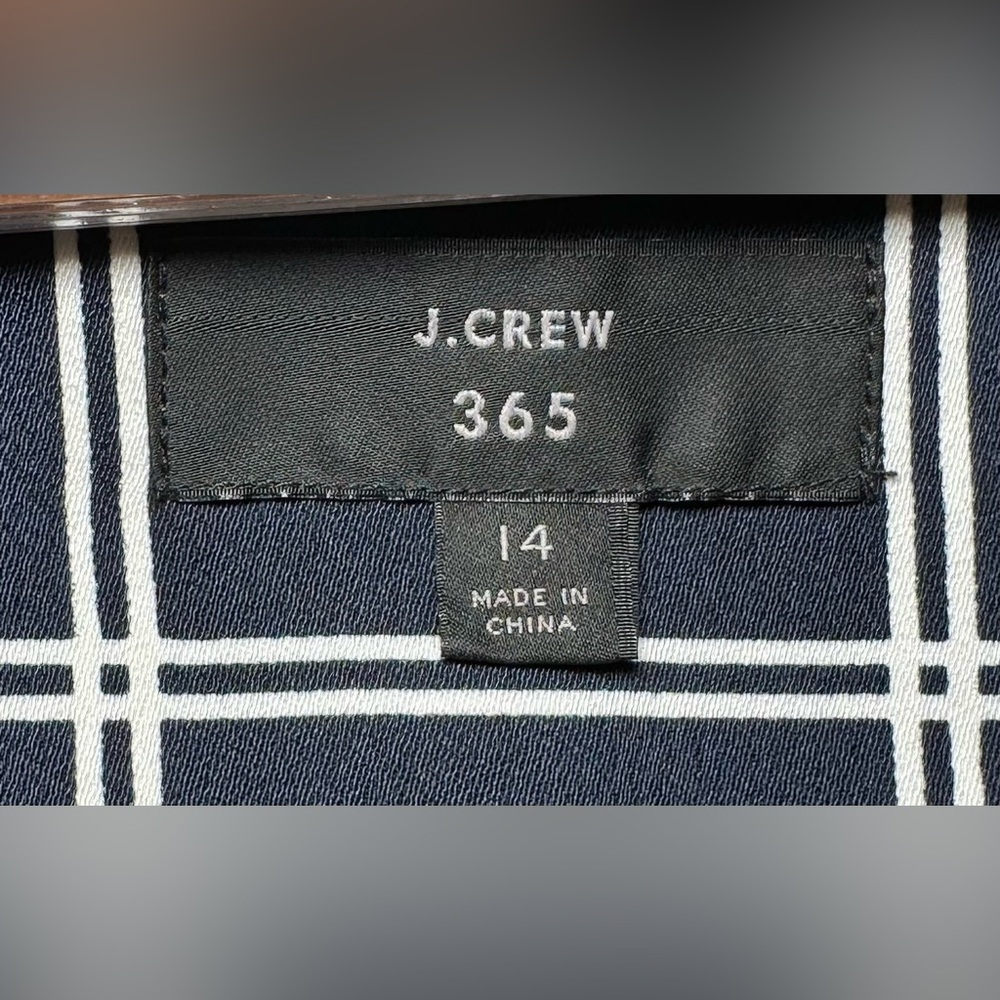 J. Crew Navy and White Plaid Sleeveless Vest - Picture 14 of 15